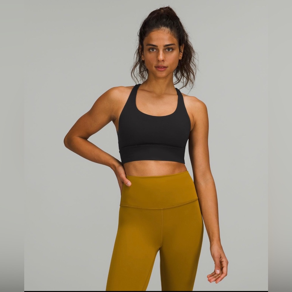 Lululemon Energy Long Line Sports Bra in Black